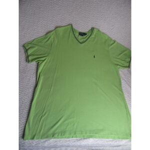 Polo Ralph Lauren Shirt Mens 2XL XXL Short Sleeve V-Neck Embroidered Tee Pony